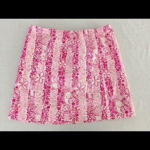 NWOT Lilly Pulitzer Skirt Boardwalk Cafe Pattern